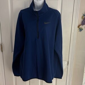 Nike dri-fit Navy Blue Quarter-Zip Jacket